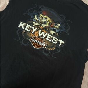 Harley-Davidson Black and Orange Skull Graphic Tee